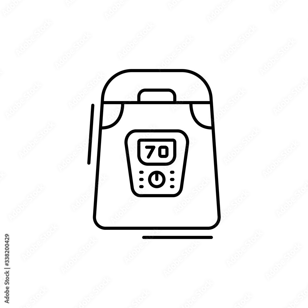 Poster bread maker icon. simple line, outline vector elements of kitchen object for ui and ux, website or m