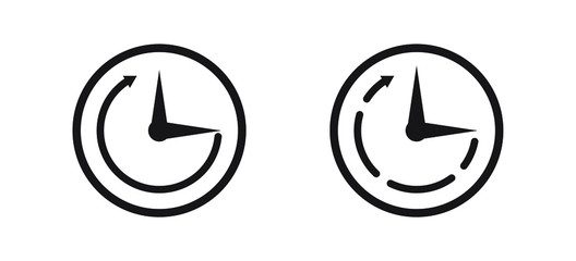 stopwatch icon, flat design, long shadow. Vector illustration.