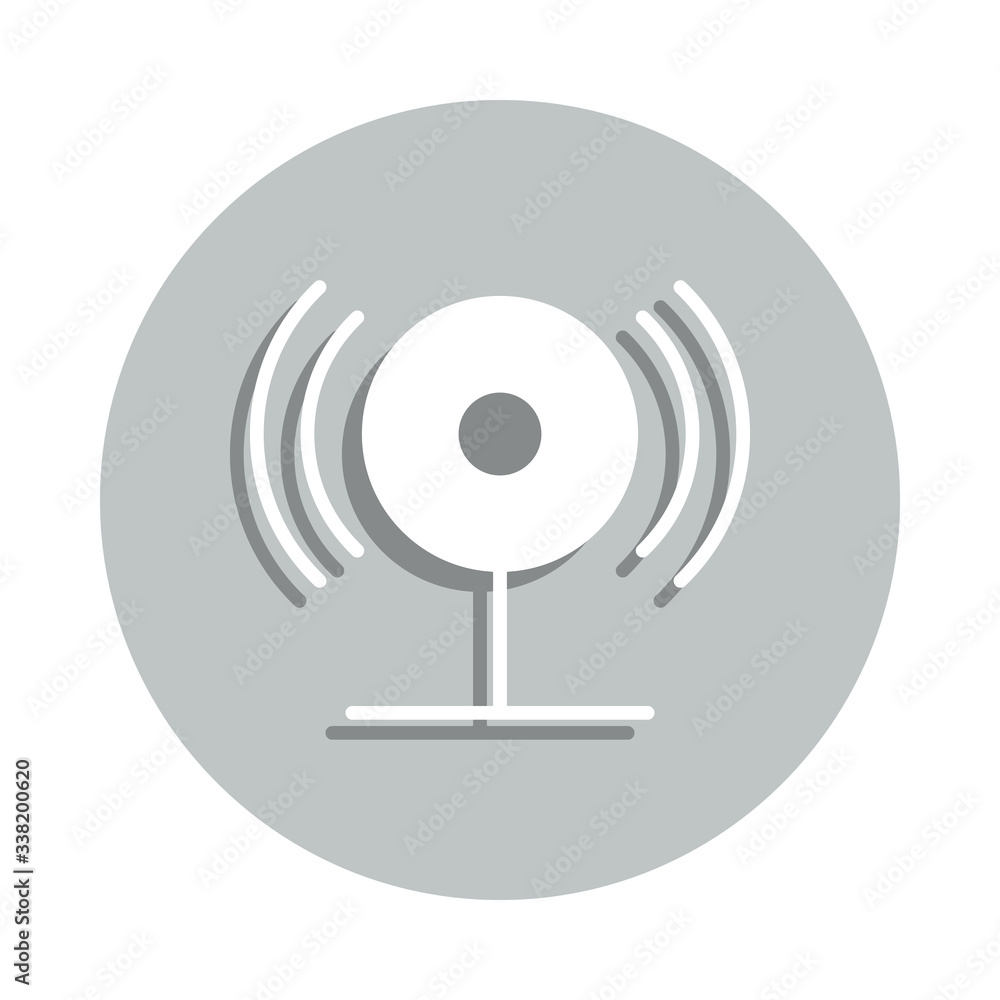 Poster web camera, video communication badge icon. simple glyph, flat vector of business icons for ui and u