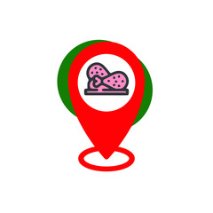 Healthy Food Logo Template, organic food logo design vector, Healthy Diet Logo Template Vector, healthy food vector, Nature food logo design template. Vector illustra