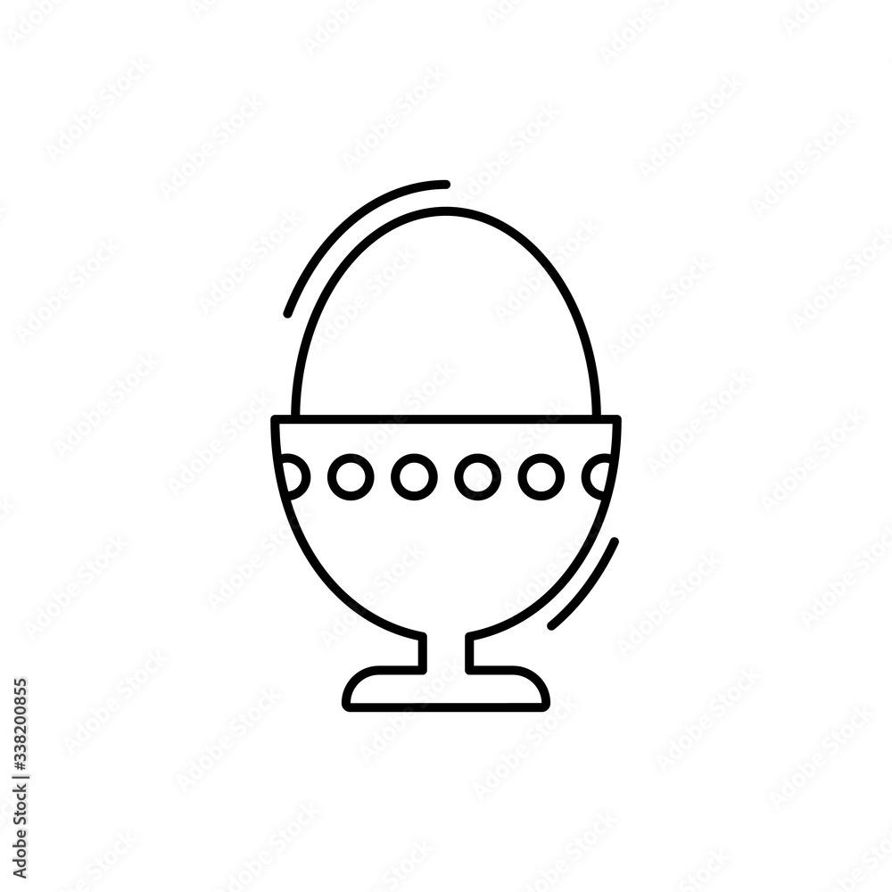 Poster boiled eggs icon. simple line, outline vector elements of kitchen object for ui and ux, website or m