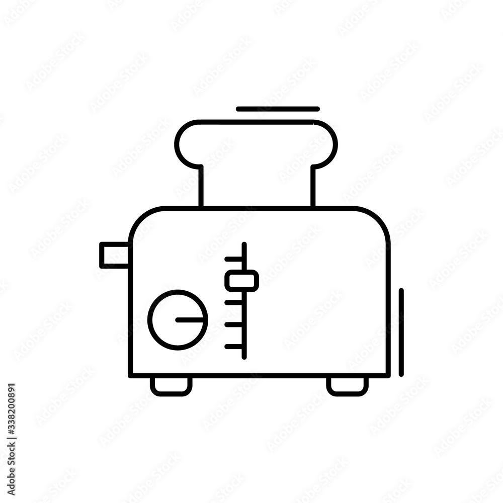 Poster toast icon. simple line, outline vector elements of kitchen object for ui and ux, website or mobile 