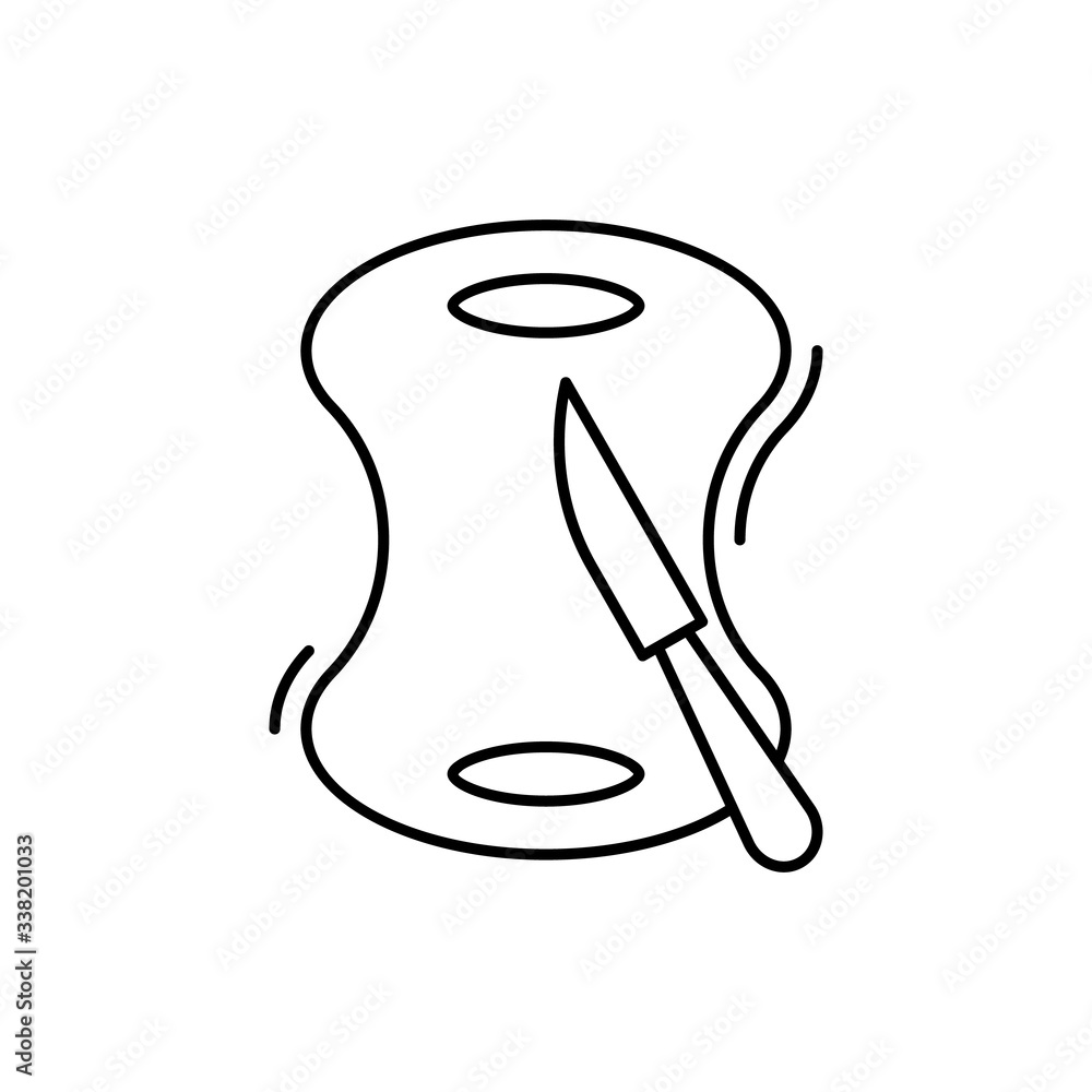 Poster board icon. simple line, outline vector elements of kitchen object for ui and ux, website or mobile 