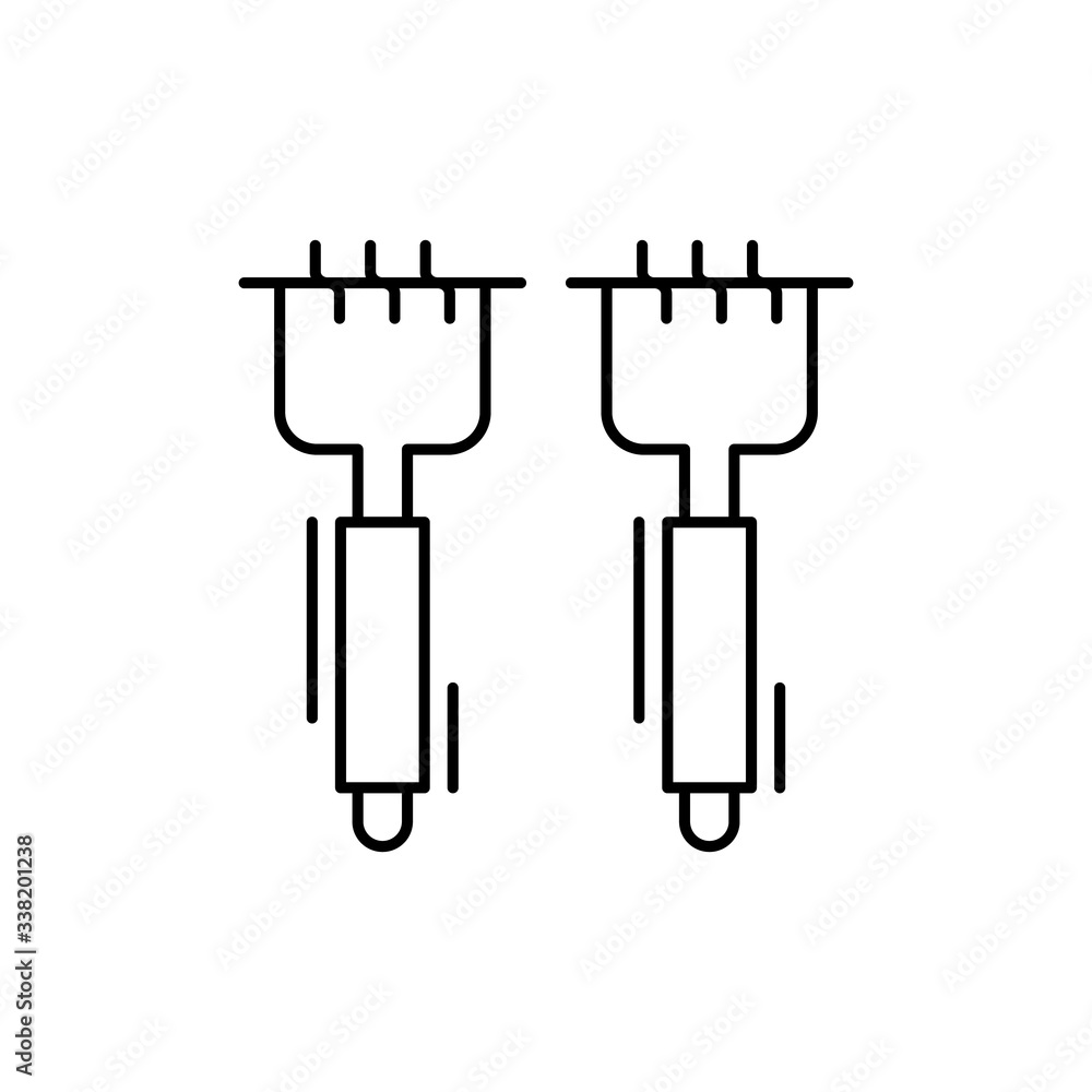 Poster masher icon. simple line, outline vector elements of kitchen object for ui and ux, website or mobile