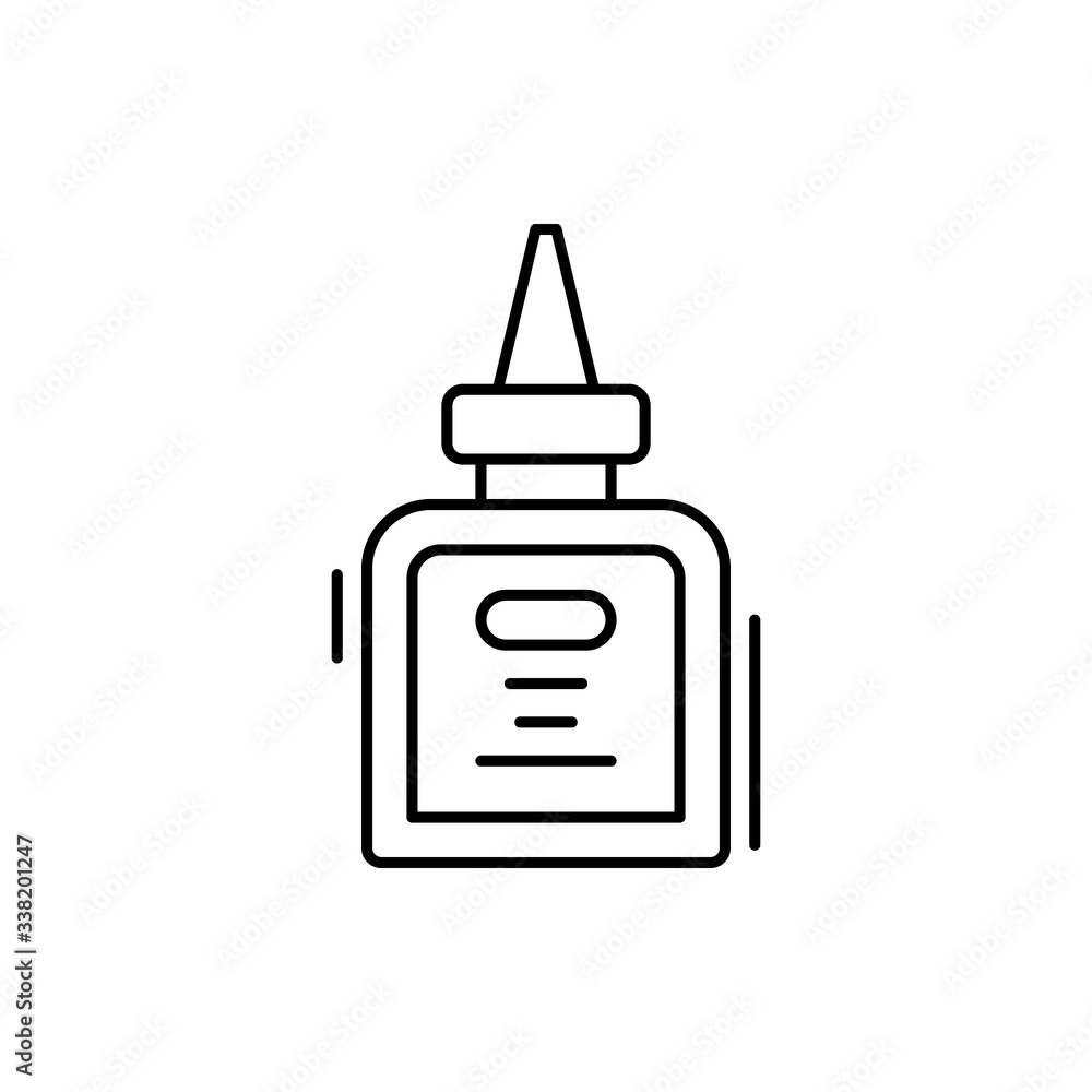 Poster mustard icon. simple line, outline vector elements of kitchen object for ui and ux, website or mobil