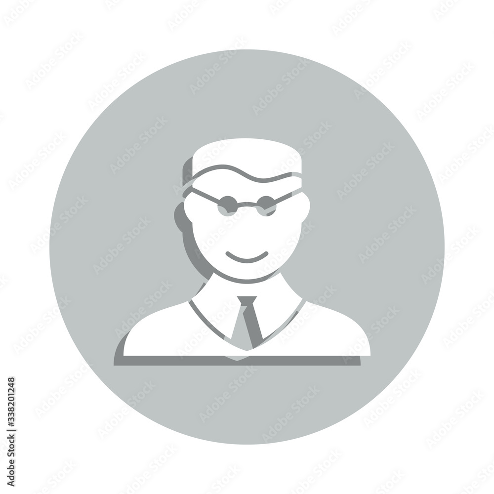 Aufkleber man, manager badge icon. simple glyph, flat vector of business icons for ui and ux, website or mobil