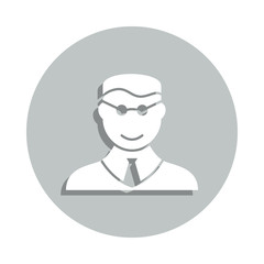 man, manager badge icon. Simple glyph, flat vector of Business icons for ui and ux, website or mobile application