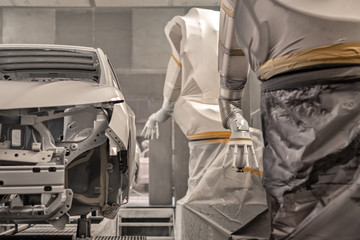 Production line of automobile plant, painting shop