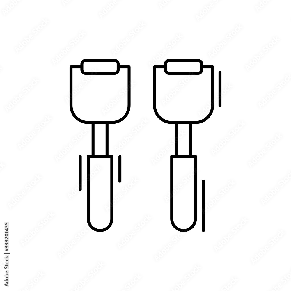 Poster masher icon. simple line, outline vector elements of kitchen object for ui and ux, website or mobile