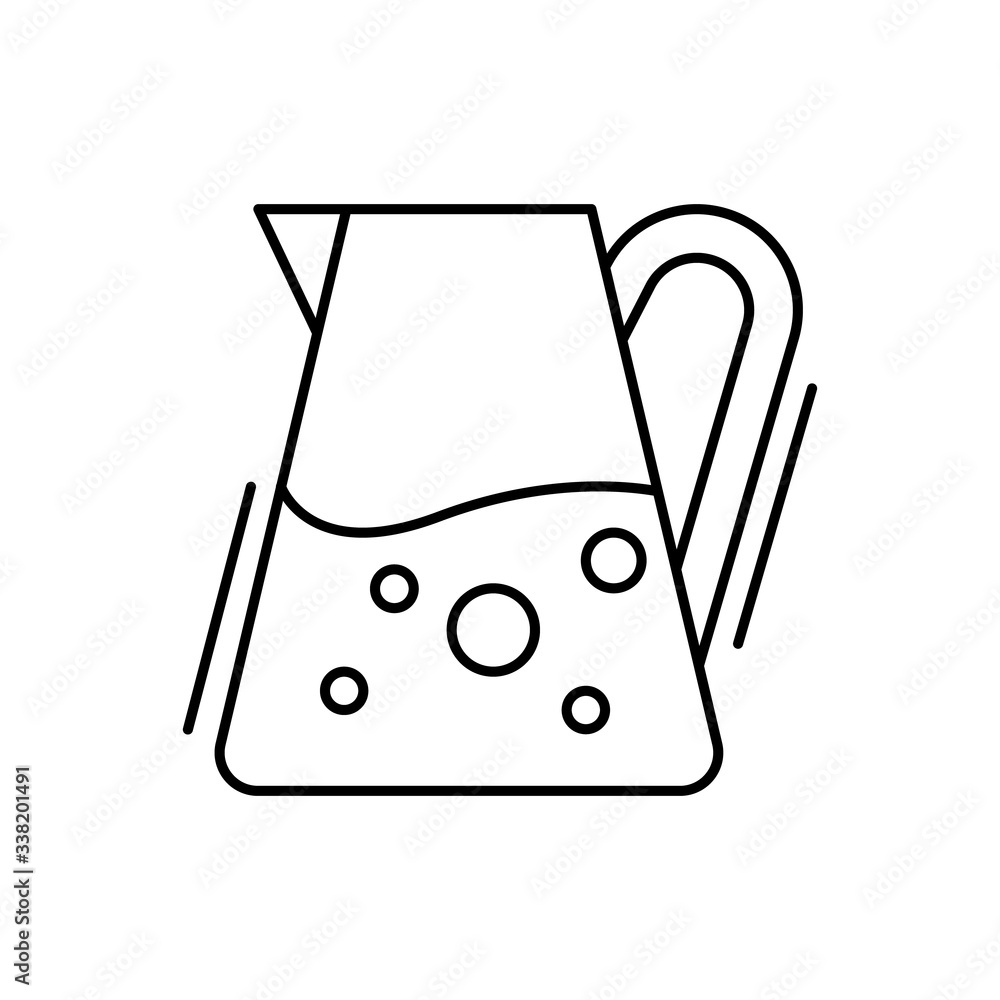 Poster jug icon. simple line, outline vector elements of kitchen object for ui and ux, website or mobile ap