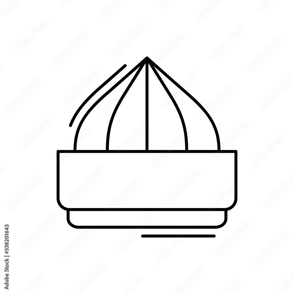Poster juicer icon. simple line, outline vector elements of kitchen object for ui and ux, website or mobile