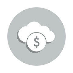 cloud, dollar, funding platform badge icon. Simple glyph, flat vector of Business icons for ui and ux, website or mobile application