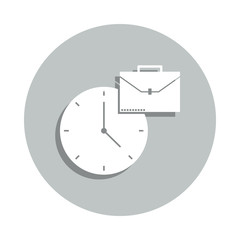 clock, diplomat, working hours badge icon. Simple glyph, flat vector of Business icons for ui and ux, website or mobile application