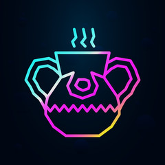 Atole, jug, steam nolan icon. Simple thin line, outline vector of dia de muertos icons for ui and ux, website or mobile application