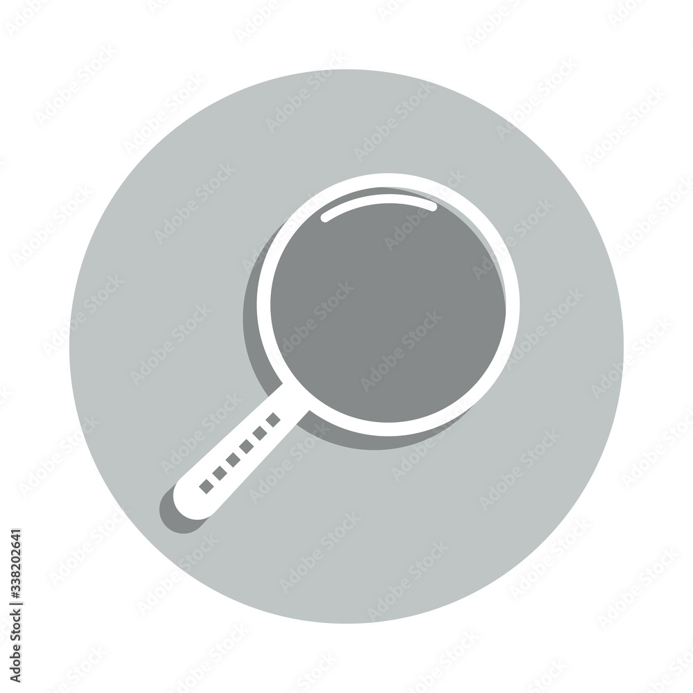 Poster magnifier badge icon. simple glyph, flat vector of business icons for ui and ux, website or mobile a