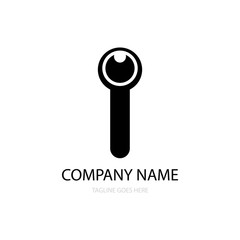 keyhole illustration logo vector