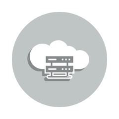 cloud, server, cloud hosting badge icon. Simple glyph, flat vector of Business icons for ui and ux, website or mobile application