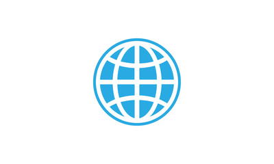 Simple line globe icon,World globe vector icon