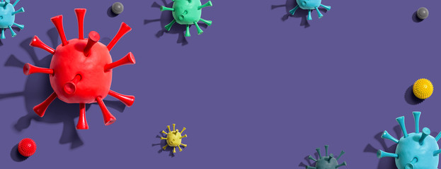 Viral epidemic influenza and Coronavirus Covid-19 concept