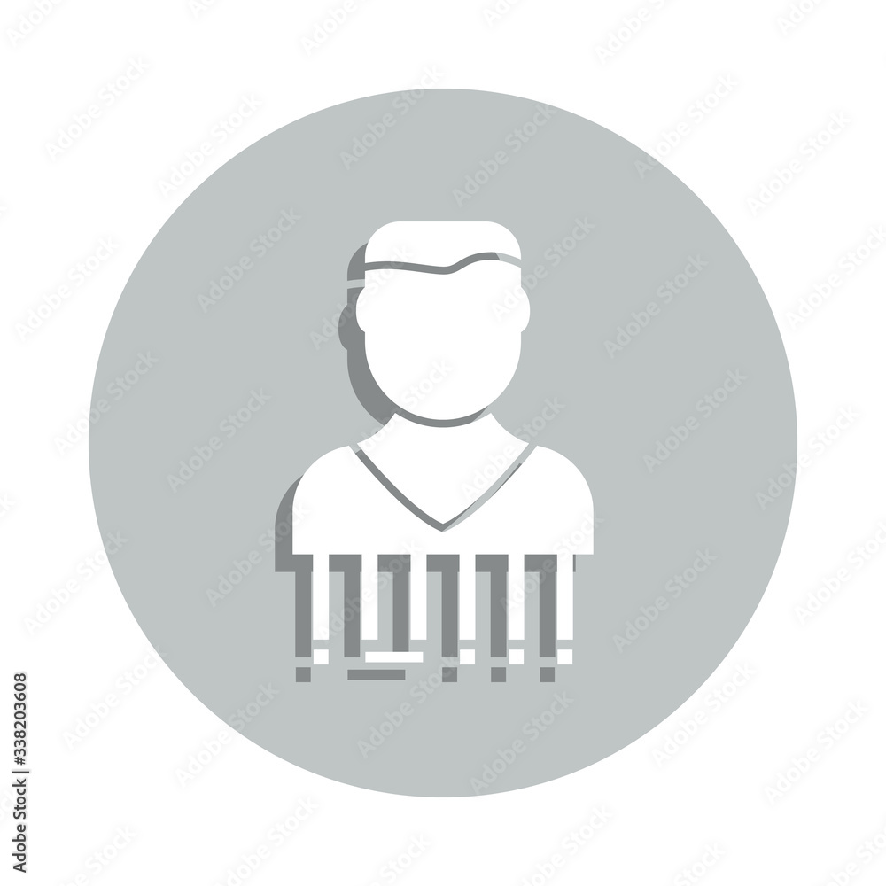 Poster man, dress code badge icon. simple glyph, flat vector of business icons for ui and ux, website or mo