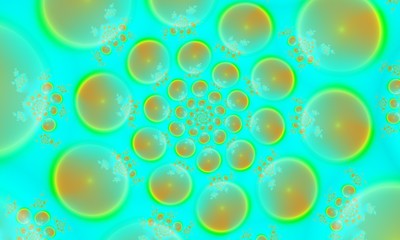 fractal spiral, balls