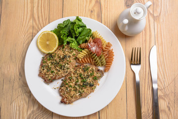 豚ロース肉のハーブパン粉焼き