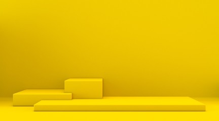 Yellow cubes stage 3D