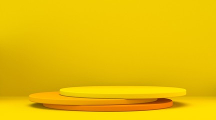 Three cylinders podium 3D