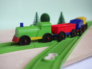 toy train and railway