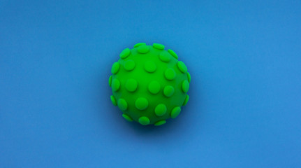 Coronavirus-COVID_19 green on blue background or chroma background