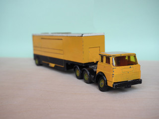 yellow toy lorry