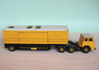 yellow toy lorry
