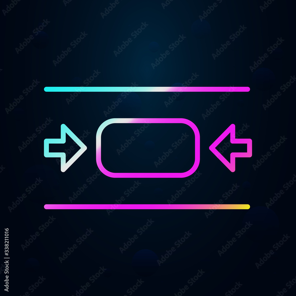 Poster center, editorial nolan icon. simple thin line, outline vector of editorial design icons for ui and 
