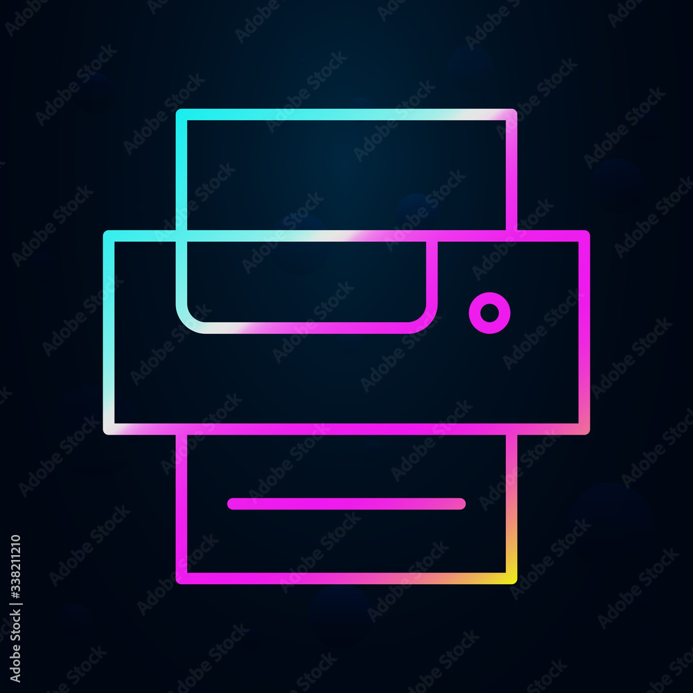 Poster editorial, printer nolan icon. simple thin line, outline vector of editorial design icons for ui and