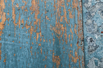 Wooden texture with cracked paint. shabby wood background