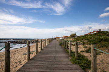 Fototapeta na wymiar walkways on the beach