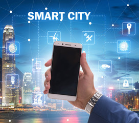 Smart city in innovation concept
