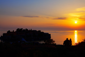 fantastic sunset over the Adriatic Sea