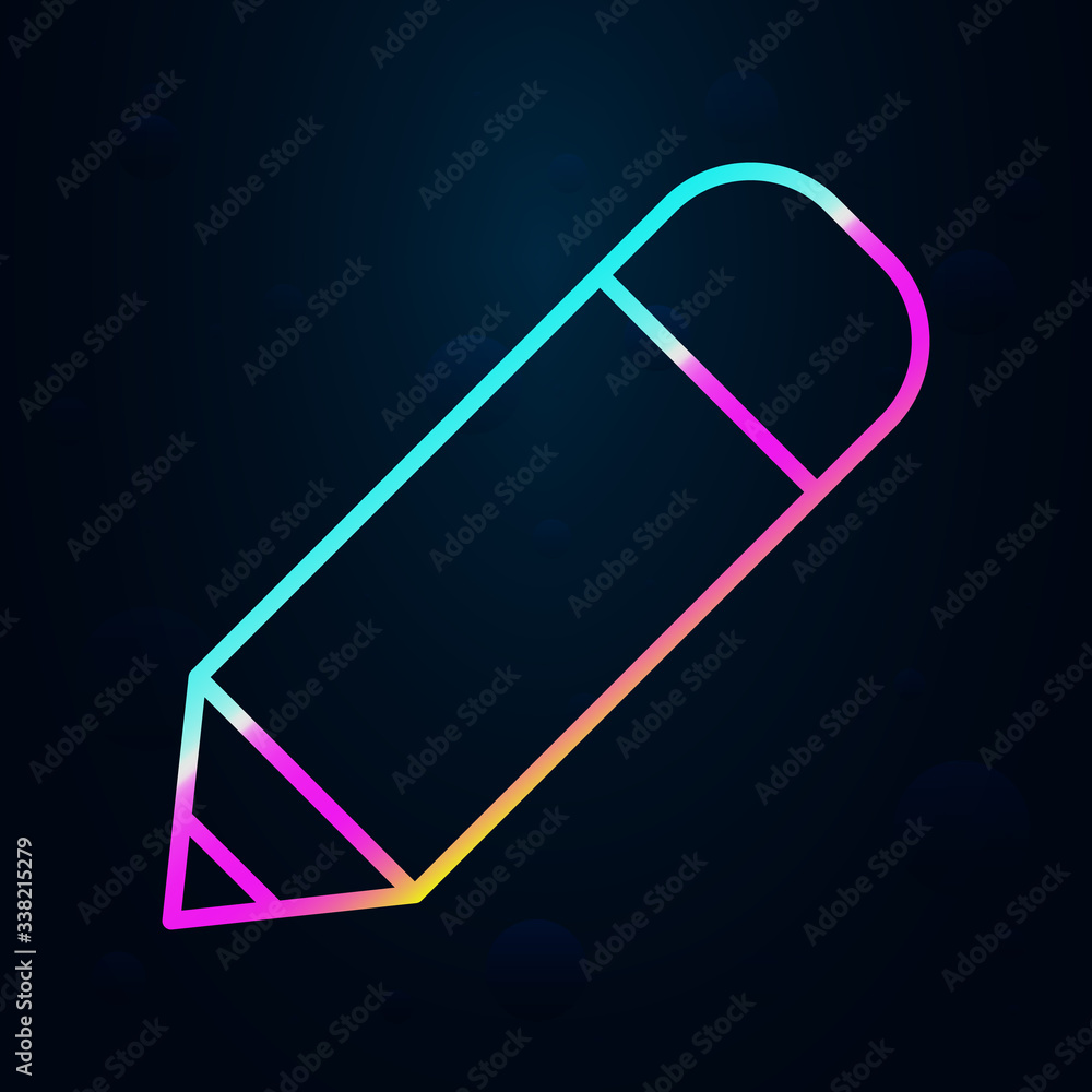 Poster editorial, pencil tool nolan icon. simple thin line, outline vector of editorial design icons for ui