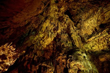 秋芳洞内で見た鍾乳石が創る不気味な情景＠山口