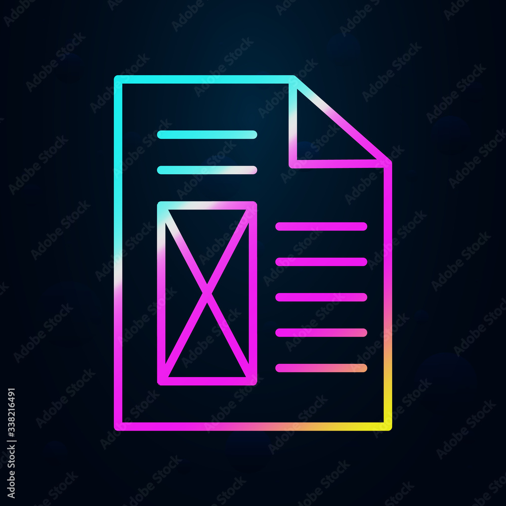Poster editorial, page nolan icon. simple thin line, outline vector of editorial design icons for ui and ux