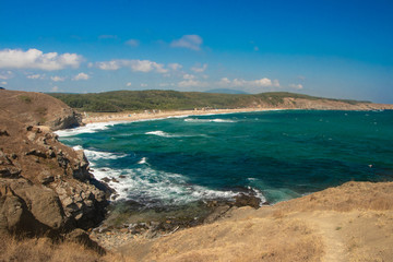 View to Sinemorets one place  in Bulgaria from Black Sea