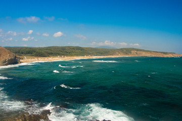 View to Sinemorets one place  in Bulgaria from Black Sea