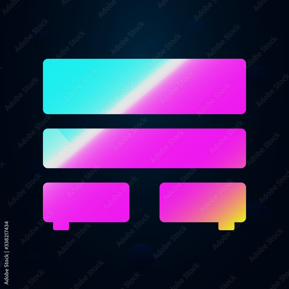 Poster desk nolan icon. simple thin line, outline vector of furniture icons for ui and ux, website or mobil