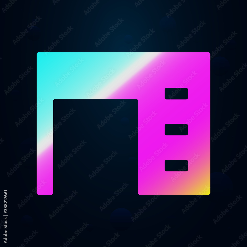 Poster table nolan icon. simple thin line, outline vector of furniture icons for ui and ux, website or mobi