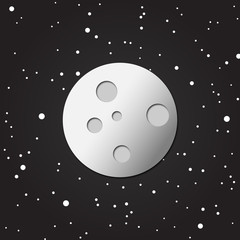 Fototapeta premium Simple Moon And Stars Graphic