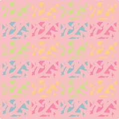 Beautiful of Colorful Shape, Reapeated, Abstract, Illustrator Pattern Wallpaper. Image for Printing on Paper, Wallpaper or Background, Covers, Fabrics