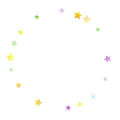 Rainbow Festive Confetti. Carnival Star Falling.