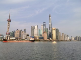 Fototapeta premium Panoramę Szanghaju