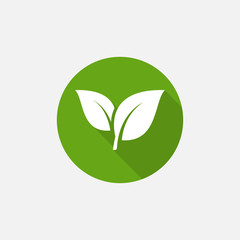 Green leaf ecology nature element vector icon, Leaf Icon, green leaf ecology nature element vector